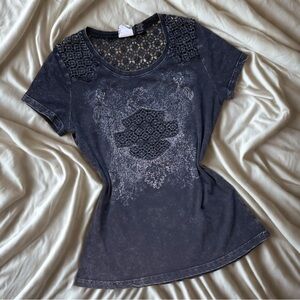 Harley Davidson Crochet Graphic Tee